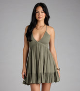 Effortless Look Ruffle Skater Dress