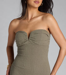 Breath Of Fresh Air Smocked Maxi Tube Dress