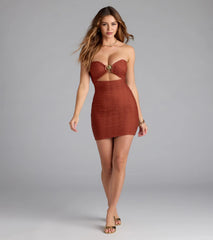Days In Paradise Strapless Cutout Mini Dress