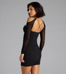 Diamond In The Rough Cold Shoulder Bodycon Mini Dress