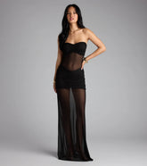 Lasting Impression Sheer Mesh Maxi Dress