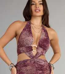 Wild Heat Animal Print Cutout Mini Dress