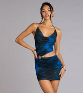 Night Wave Cutout Mini Dress