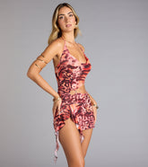 Untamed Glow Leopard Mesh Mini Dress