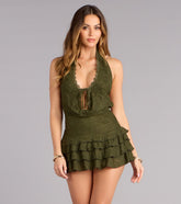 Meet Me At Sunset Lace Mini Dress