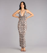 Strike Again Snake Print Maxi Dress