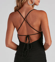 Sleek And Sultry X-Back Mini Dress