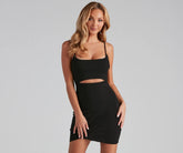 In The Club Square Neck Cutout Dress
