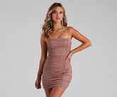 Sparkle Girl Glitter Mesh Mini Dress