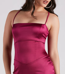 Catch Feels Satin Knit Short Dress