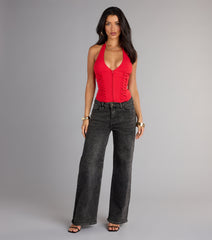 Hot Streak Lace Up Corset Top