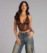 Night Instinct Halter Corset Top