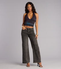 Electric Instinct Abstract Crop Top