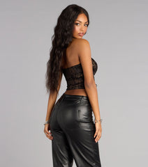 Laced in Trouble Tube Crop Top