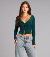 Twist the Plot Long Sleeve Top