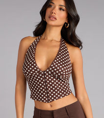 Sweet Talk Polka Dot Crop Top