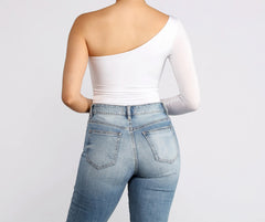 Chic Vibes One Shoulder Bodysuit