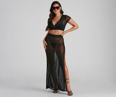 Wrap Me In Glam Mesh Top