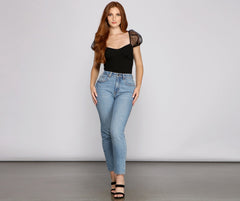 Add Some Flair Puff Sleeve Bodysuit