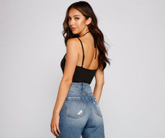 Strappy Style Sleeveless Bodysuit