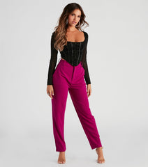 Chic Majesty Floral Lace Bustier