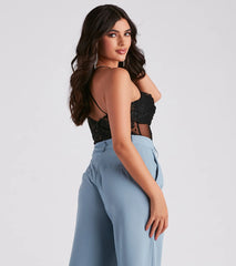 In Love With Lace Mesh Bodysuit