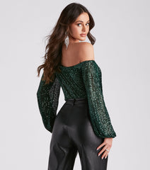 Time To Shine Sequin Bodysuit