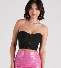 Flirt Alert Strapless Cropped Bustier