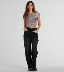 Angel Energy Cherub Mesh Graphic Tee