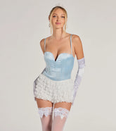 Happily Ever After Satin Bustier Bodysuit