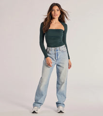 Effortlessly Chic Long Sleeve Ruched Top