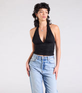 Alluring Charm Lace Halter Top