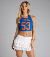 Game Day Baddie Florida™ Jersey Halter Top