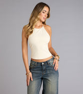 Keep It Simple Halter Crop Top