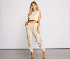 Basic Mood Cropped Crew Neck Top