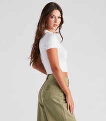 Lucky Day Shamrock Cropped Graphic Tee