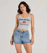 Cowboys And Tequila Graphic Tank Top
