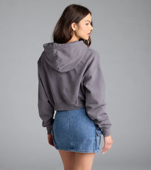 Los Angeles Oversized Crop Hoodie