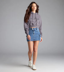 Los Angeles Oversized Crop Hoodie
