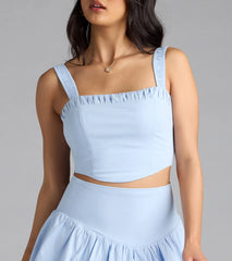 Classy Cutie Poplin Crop Top
