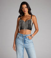 Drop the Sparkle Rhinestone Bustier