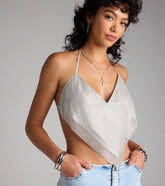 Certified Scene Stealer Rhinestone Chainmail Top