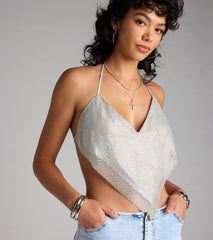 Certified Scene Stealer Rhinestone Chainmail Top