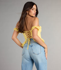 Enchanted Beauty Off-The-Shoulder Corset Top