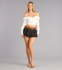 Street Chic Poplin Corset Crop Top