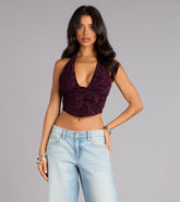 After Dark Lace-Up Halter Top