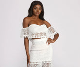 Off The Shoulder Crochet Crop Top