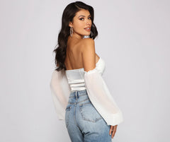 Satin Beauty Cropped Bustier