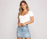 Absolutely Adorable Corset Crop Top