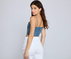 Classic Staple Denim Corset Top